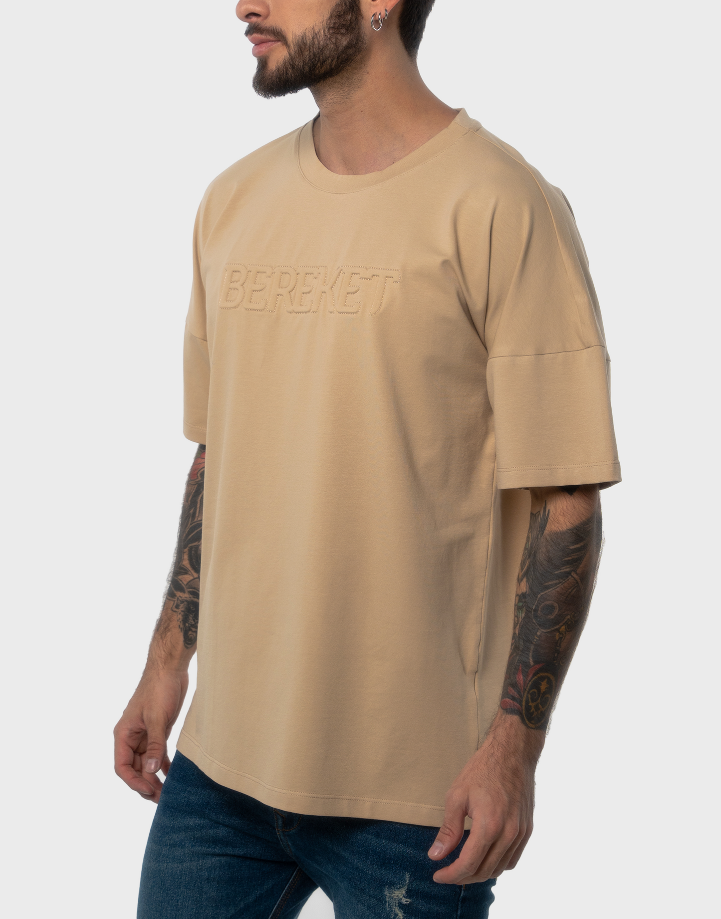 Camiseta Hombre Beige - N/C