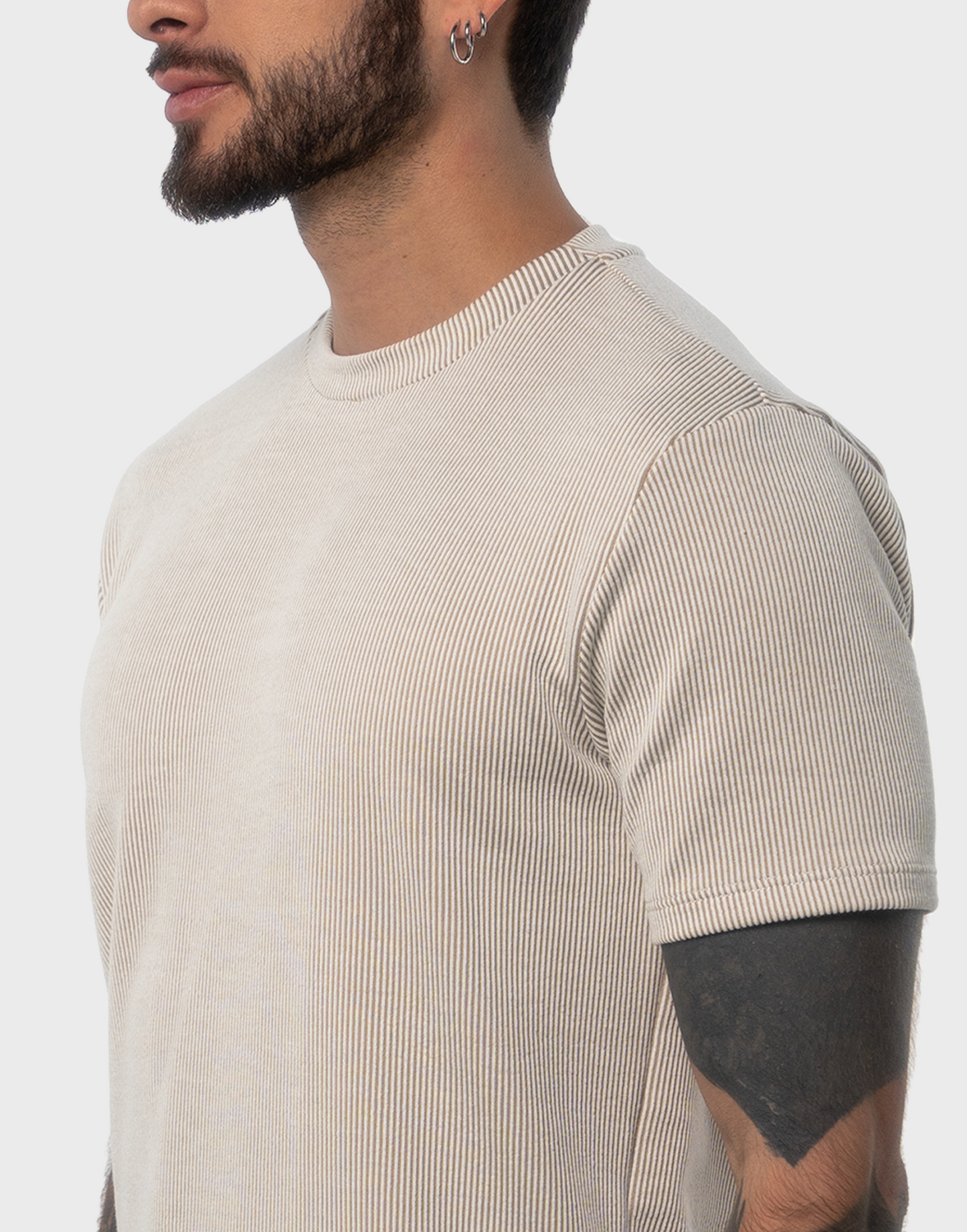 Camiseta Hombre  textura acanalada - N/C